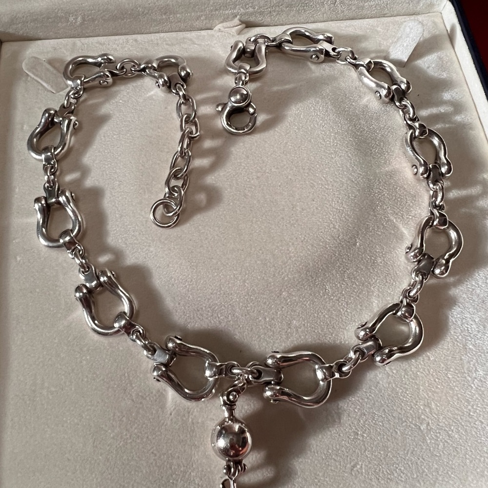Tiffany’s mens shackles necklace.925 sterling silver heavy - Picture 8 of 12